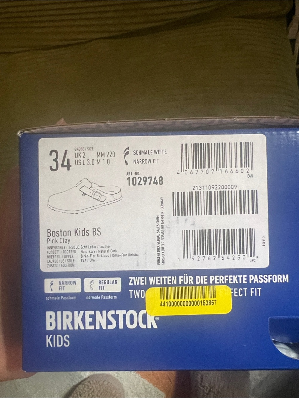 Birkenstock Girls Pink Boston Clogs Soft Leather Slip-On US size 3 narrow fit - Picture 5 of 5